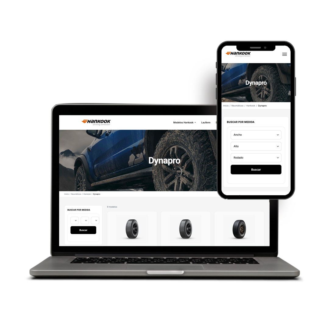 Sitio web de Hankook Uruguay desarrollado por Seosur