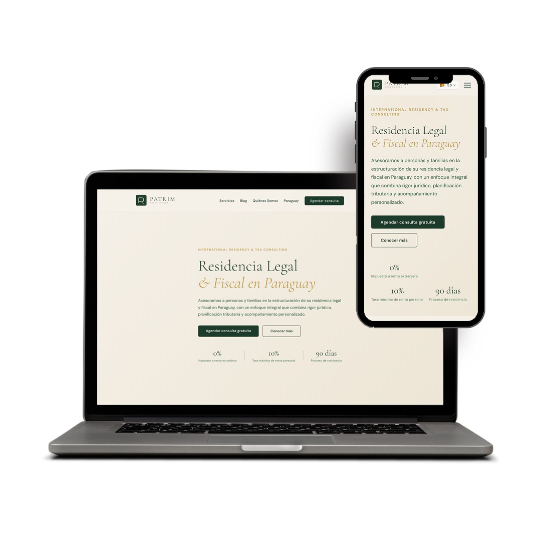 Sitio web de Patrim Advisory desarrollado por Seosur