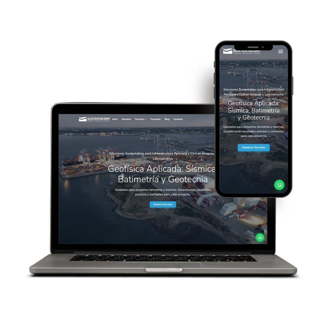 Sitio web de Sustentacorp desarrollado por Seosur
