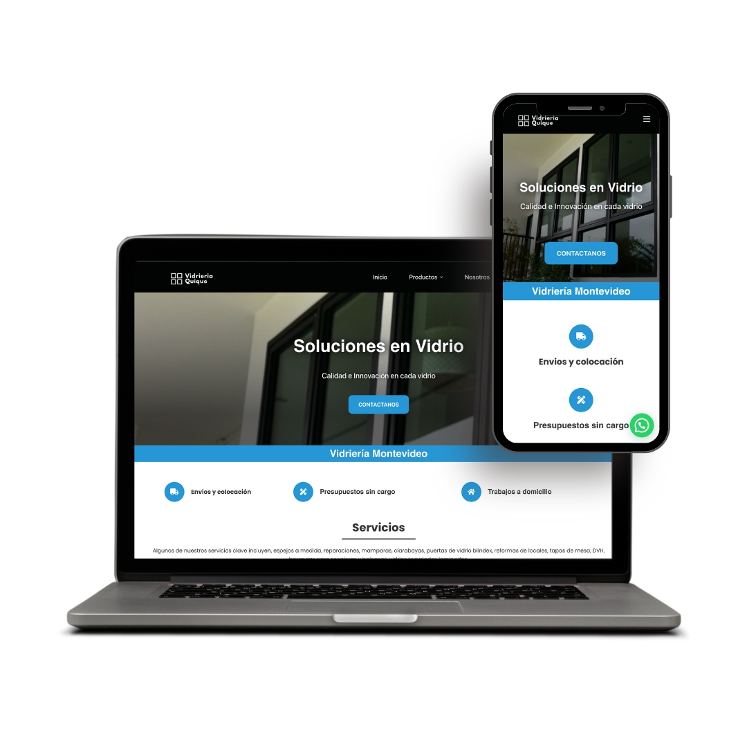 Sitio web de Vidriería Quique